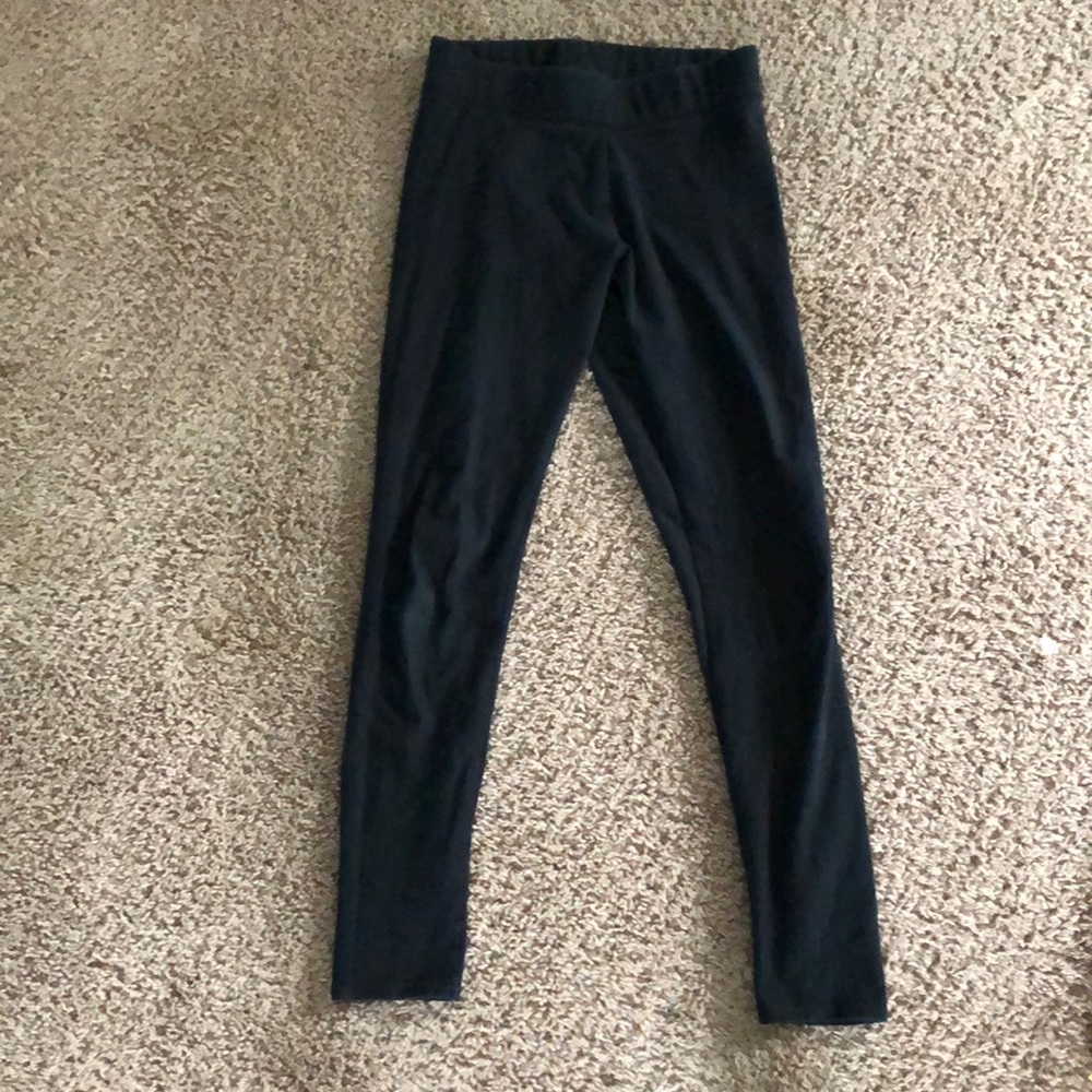 aerie black leggings with elastic waist band